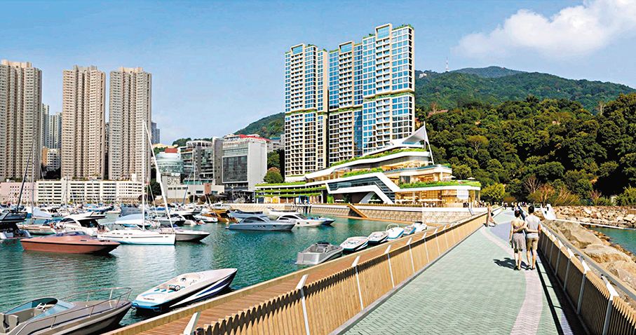 ●遊艇旅遊公共空間模擬圖。 發展局供圖