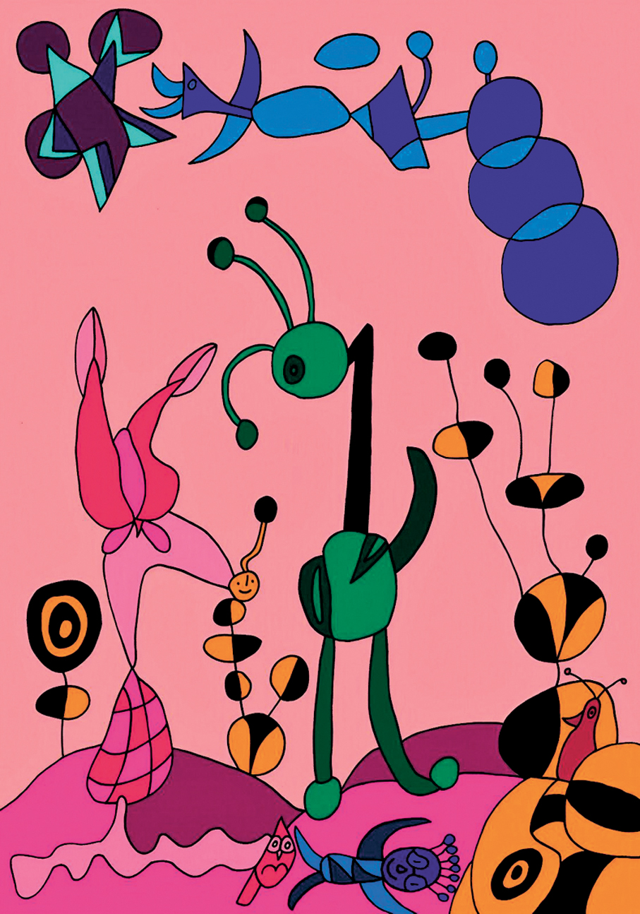 ●何珀熙作品《奇幻世界》，想像中的世界有無限可能。 作者供圖