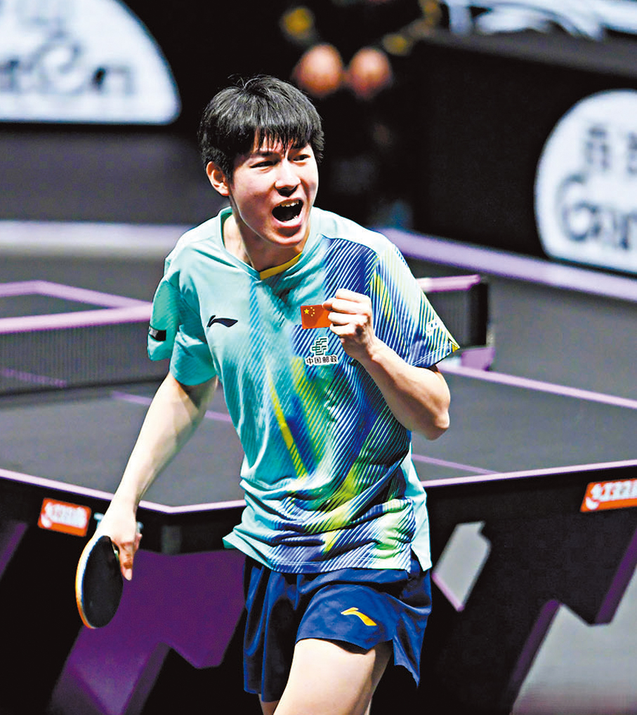 ●19歲國乒小將溫瑞博頂替林詩棟，準備迎來世界舞台首秀。  資料圖片