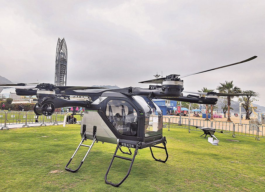 ●無人機靜態展示。香港文匯報記者郭若溪  攝