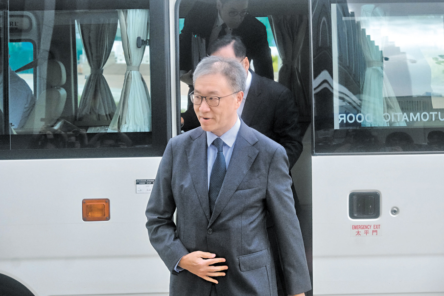 ●獨立委員會主席陸啟康再次呼籲社會各界不應未審先判。 香港文匯報記者涂穴  攝