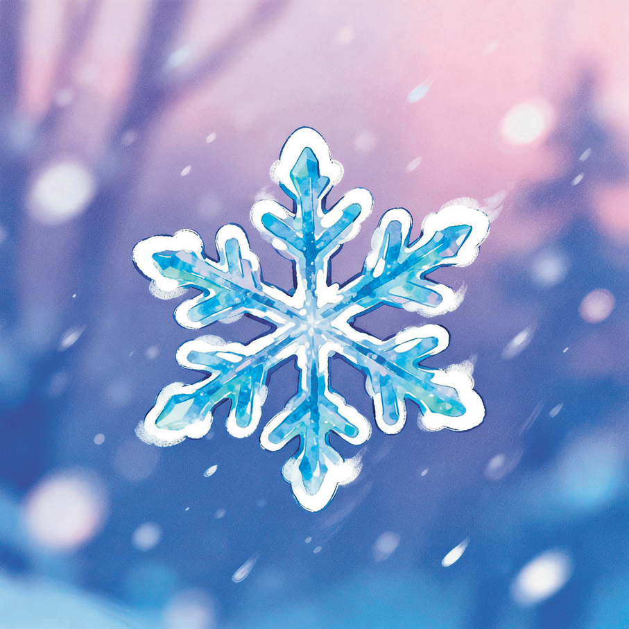 ●雪落了一整天，世界被調成了靜音。 AI繪圖