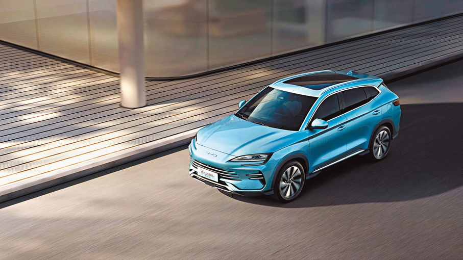 ●其中一款新型國產電動車的模擬圖。