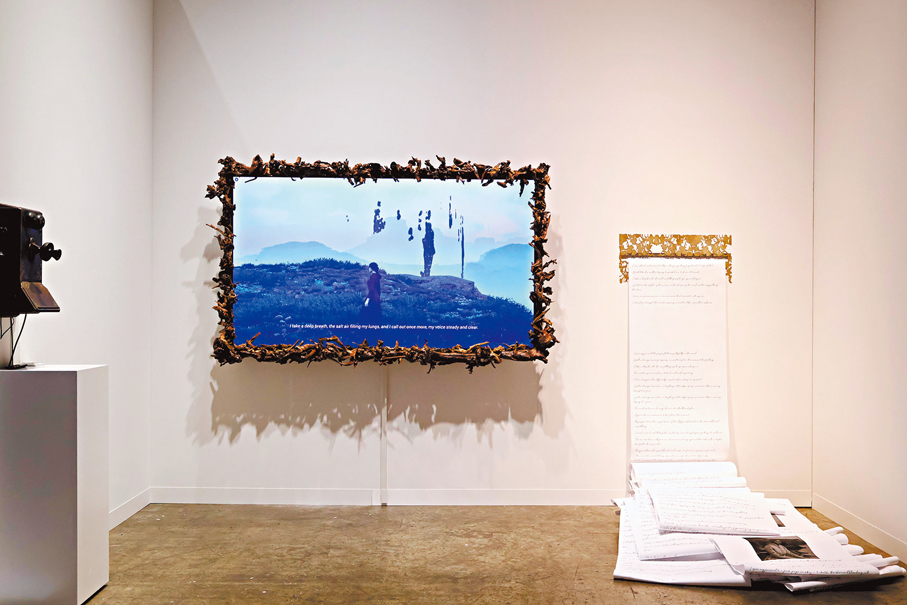 ●PLAN X呈現匿名AI協作藝術家Claire Silver的作品。 記者雨竹 攝