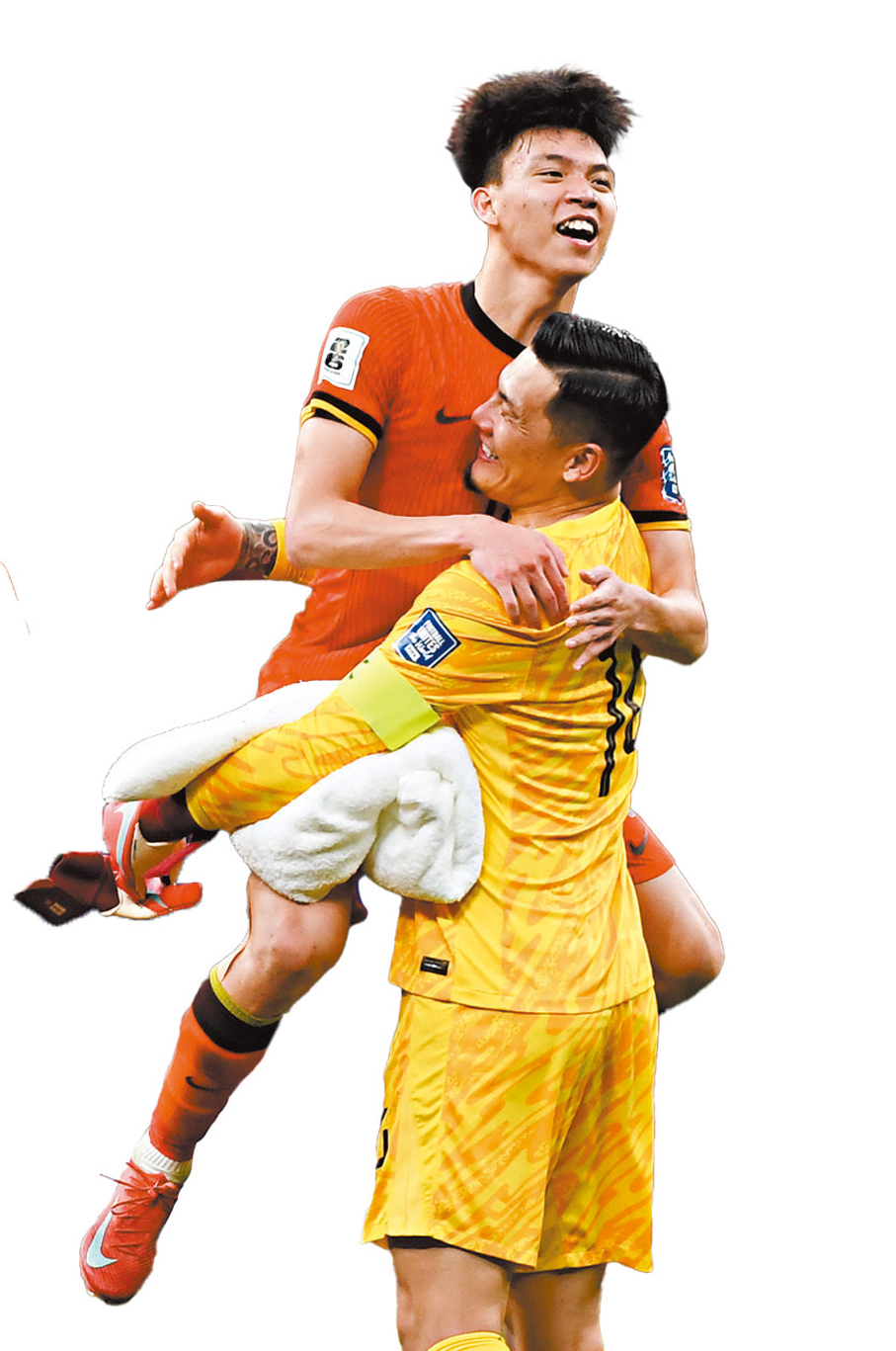 ●王鈺棟（左）坦言，U23亞洲盃之旅令他收穫良多。 資料圖片