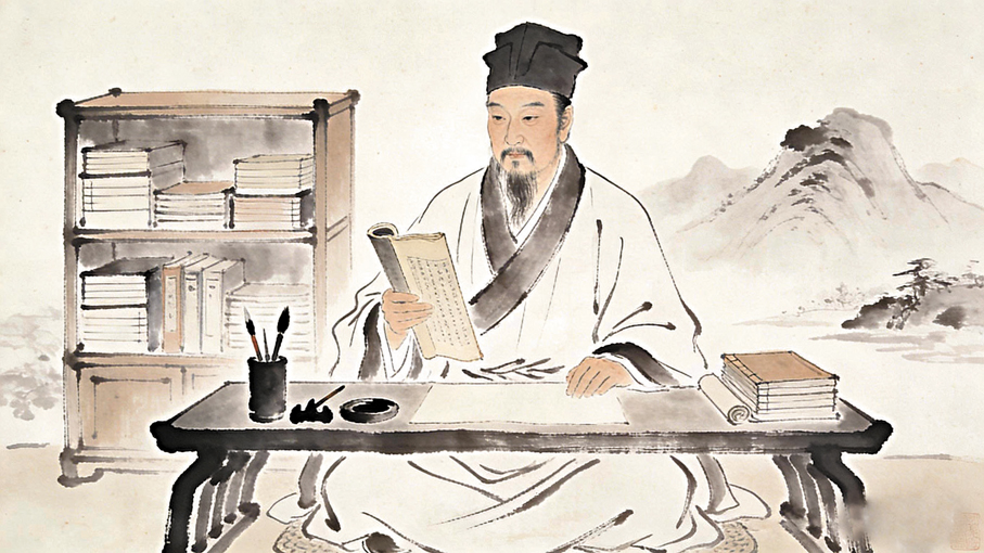 ●朱熹主張「循序漸進、熟讀精思」，認為讀書要穩紮穩打、反覆理解，反對急於求成，對應現代減少認知負荷、持續穩定學習的原則。 AI生成圖片