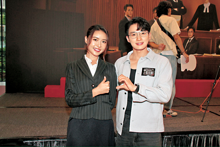 ●戴祖儀與周嘉洛對劇集有信心。  香港文匯報記者達里  攝