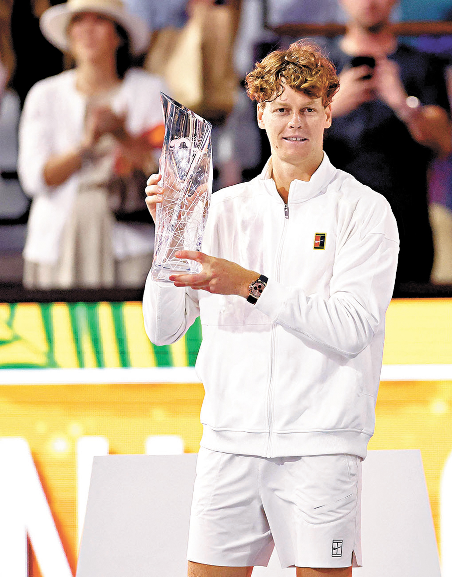 ●辛拿勇奪冠軍。  法新社