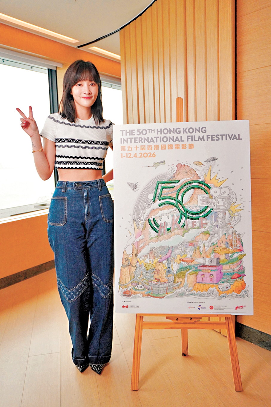 ●王淨盼能與香港優秀電影人合作。  香港文匯報記者子棠 攝