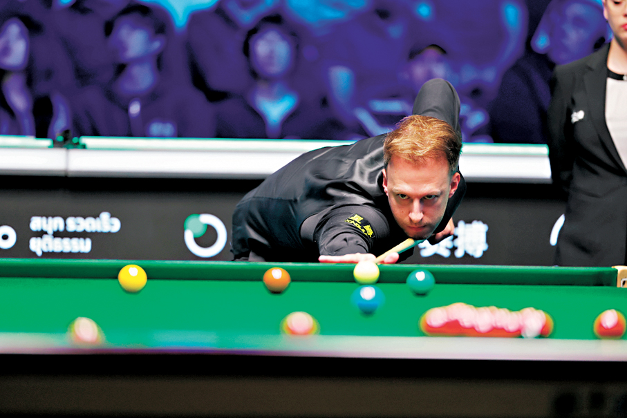 ●卓林普在比賽中。  新華社