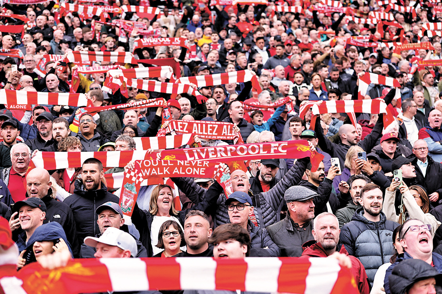 ●利物浦球迷對票價提升感到不滿。  資料圖片