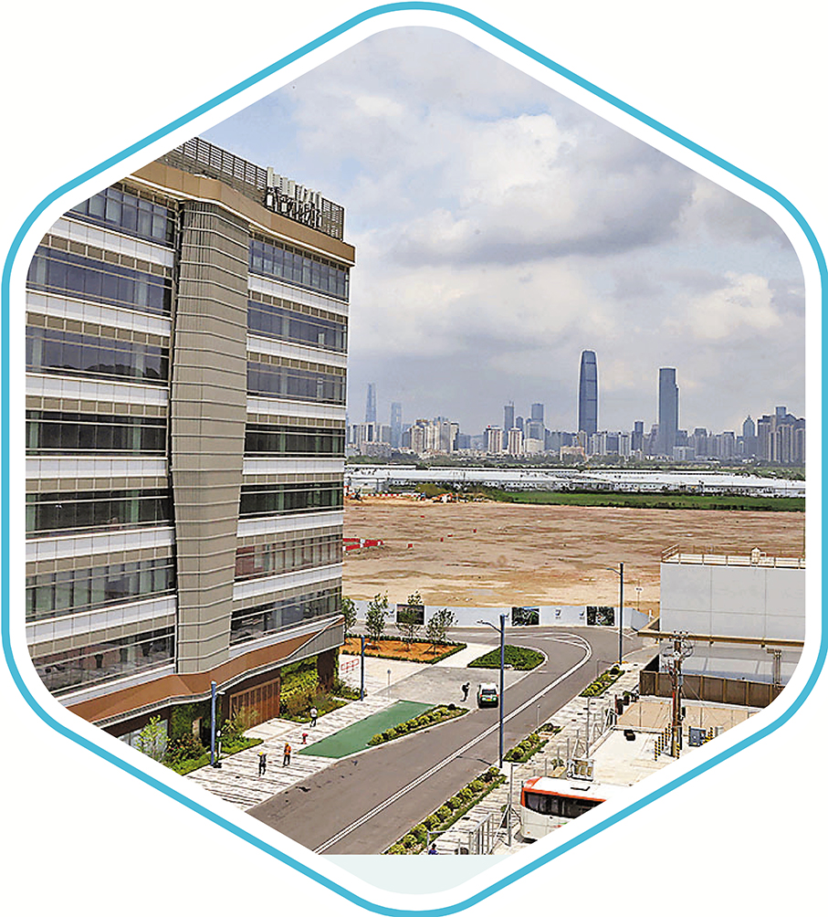 ●河套區仍在增建中。香港文匯報記者萬霜靈  攝