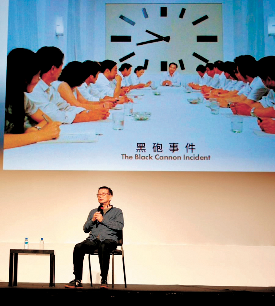 ●黃建新日前在香港國際電影節大師班現場。