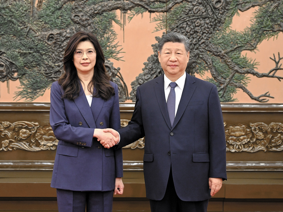 ●4月10日上午，中共中央總書記習近平在北京會見鄭麗文主席率領的中國國民黨訪問團。 新華社