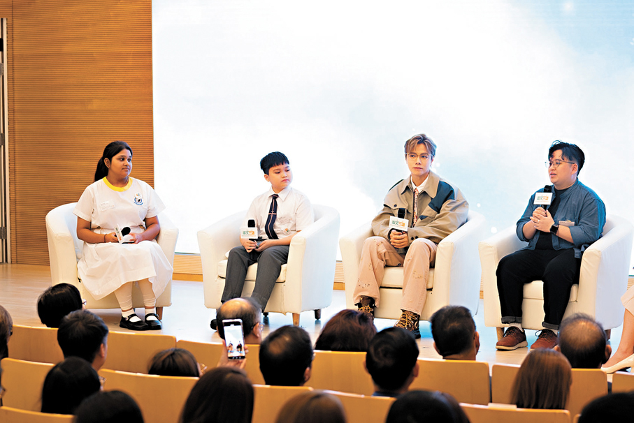 ●2025年張敬軒擔任教育局語常會兩文三語大使。 受訪者供圖