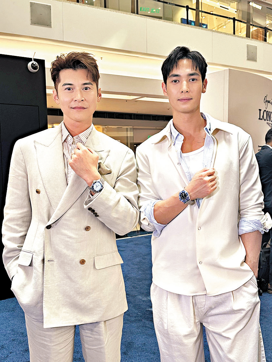 ●陳家樂（左）與楊天宇不會在英皇群星演唱會獻唱。  香港文匯報記者子棠  攝