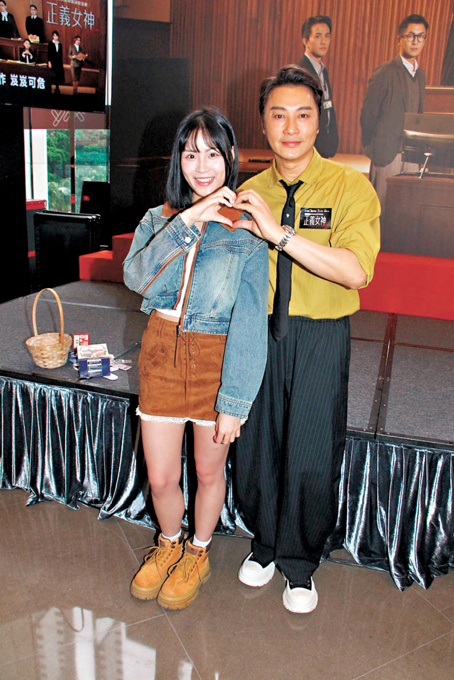 ●劇中演父女的譚耀文與樂珈嘉已建立深厚感情。  香港文匯報記者達里  攝