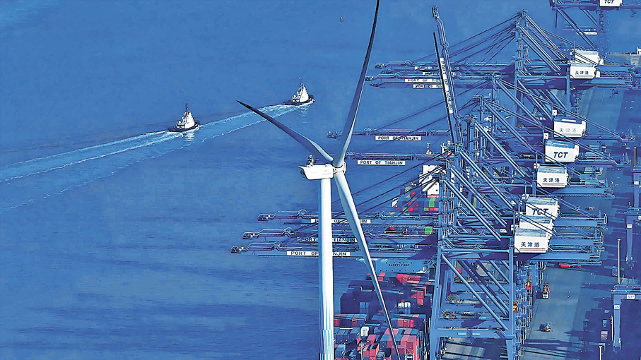 ●天津港零碳碼頭項目採用金風科技「源、網、荷、儲」一體化零碳碼頭智慧能源解決方案。