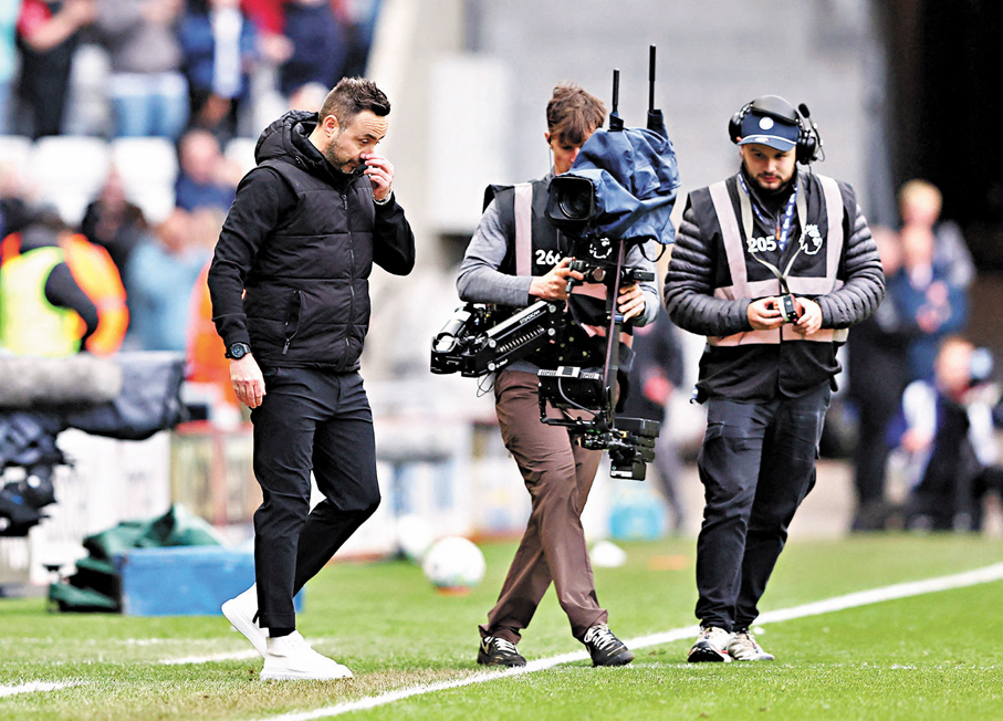 ●迪沙比首度帶領熱刺即吞敗。  路透社