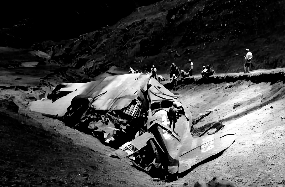 ●駝峰航線下的美軍飛機殘骸。 作者供圖