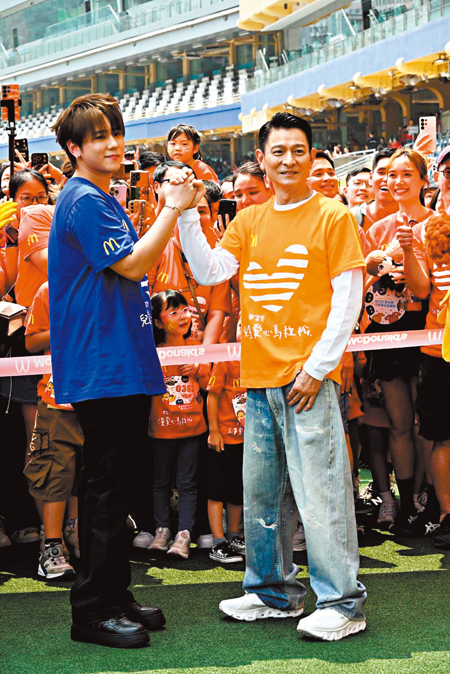 ●劉德華望與姜濤在音樂及電影領域多合作。香港文匯報記者阿祖  攝