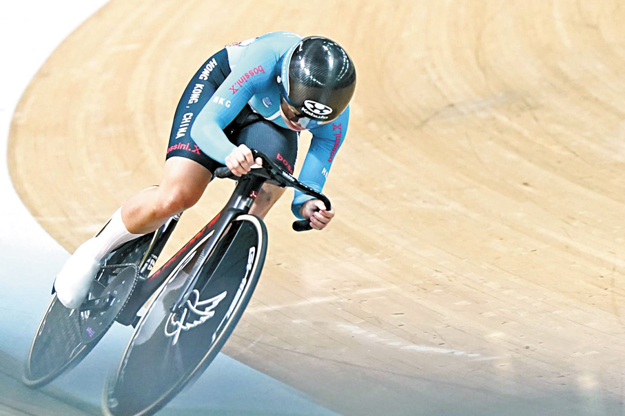 ●楊礎搖於「慢場」造出佳績，成功在爭先賽資格賽突圍。 香港文匯報記者葉詩敏 攝