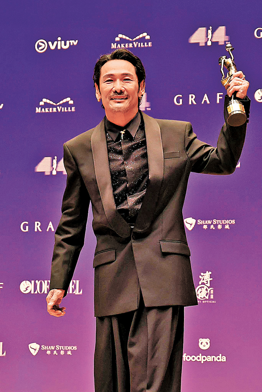 ●杜德偉奪得最佳男配角獎。香港文匯報記者孫嘉蔚  攝