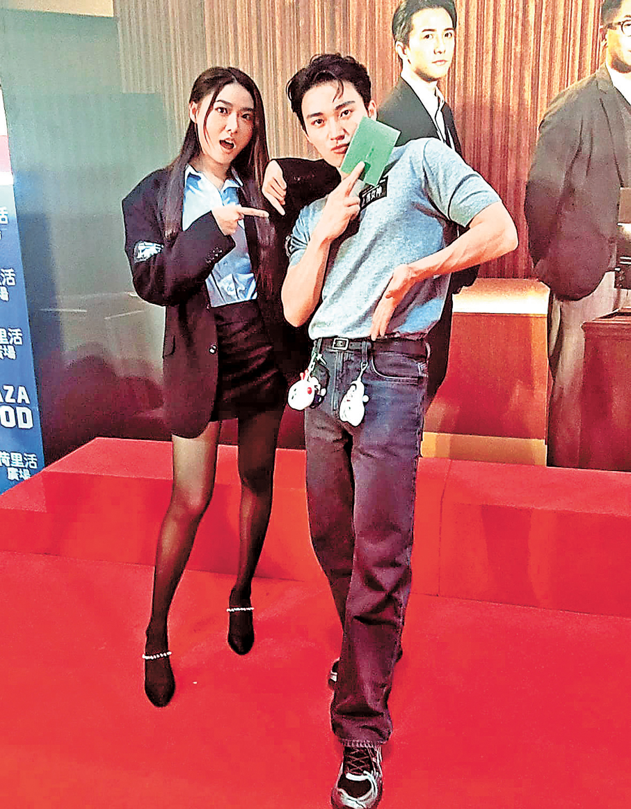 ●戴祖儀讚周嘉洛勤力。 香港文匯報記者梁靜儀  攝