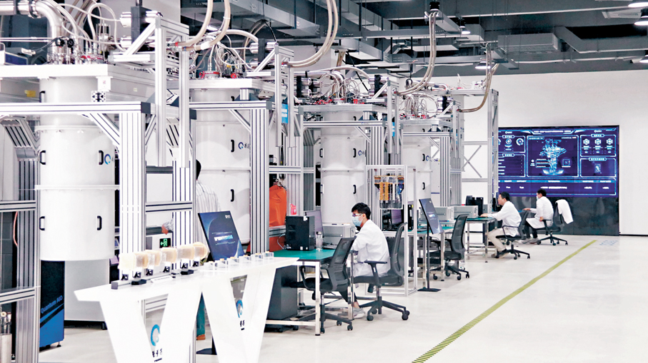 ●中國第三代自主超導量子計算機「本源悟空」。 受訪者供圖