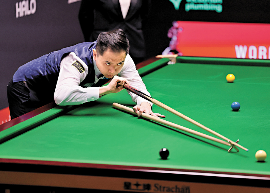 ●肖國棟在比賽中。 美聯社