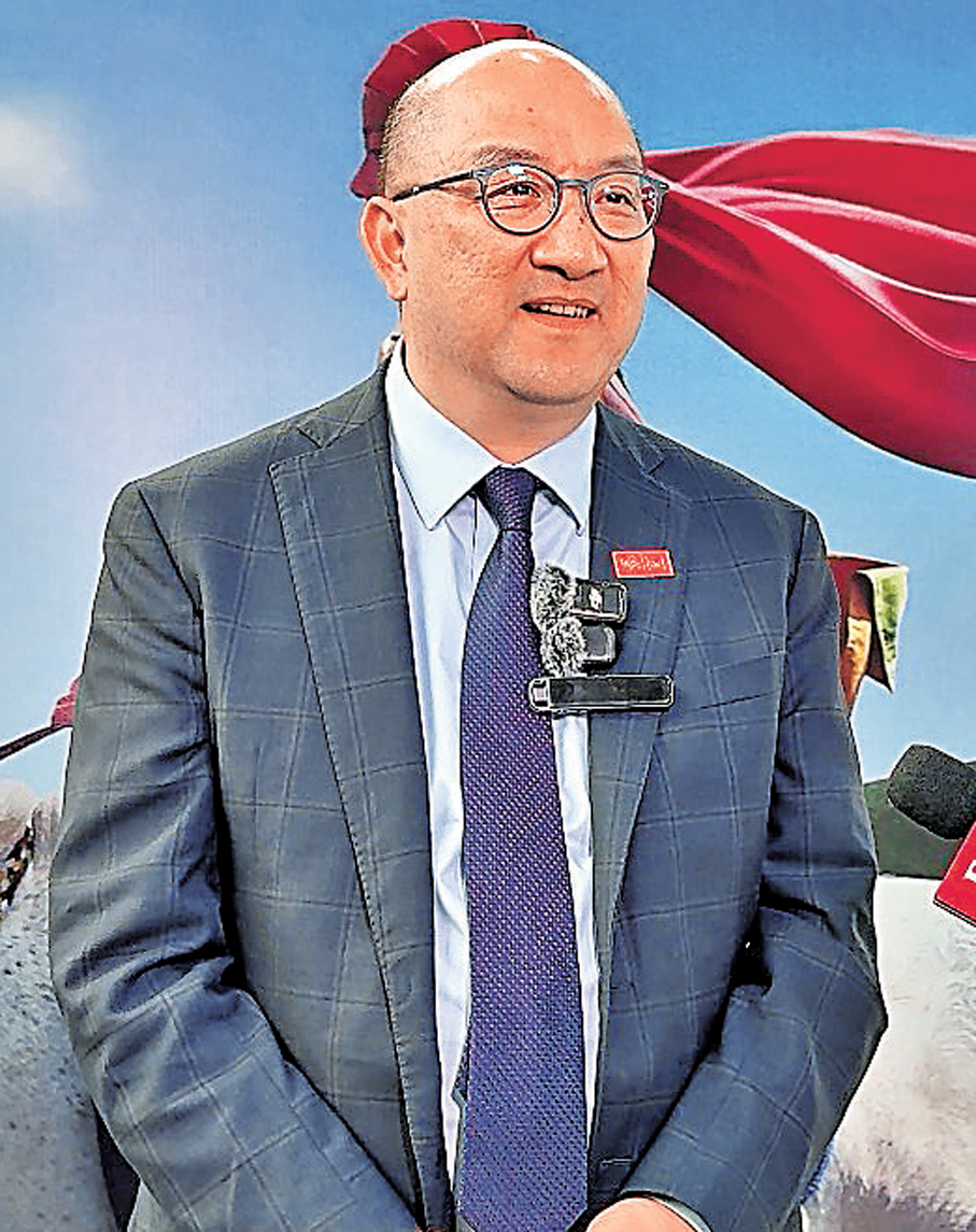 ●譚志源稱賽馬會將助力影片「出海」。   香港文匯報記者郭瀚林 攝