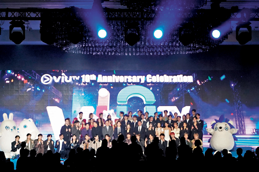●眾人齊賀 ViuTV開台10周年。   香港文匯報記者子棠  攝
