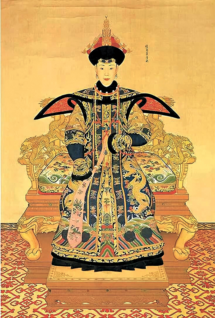 ●郎世寧所繪《純惠皇貴妃朝服像》。 作者供圖