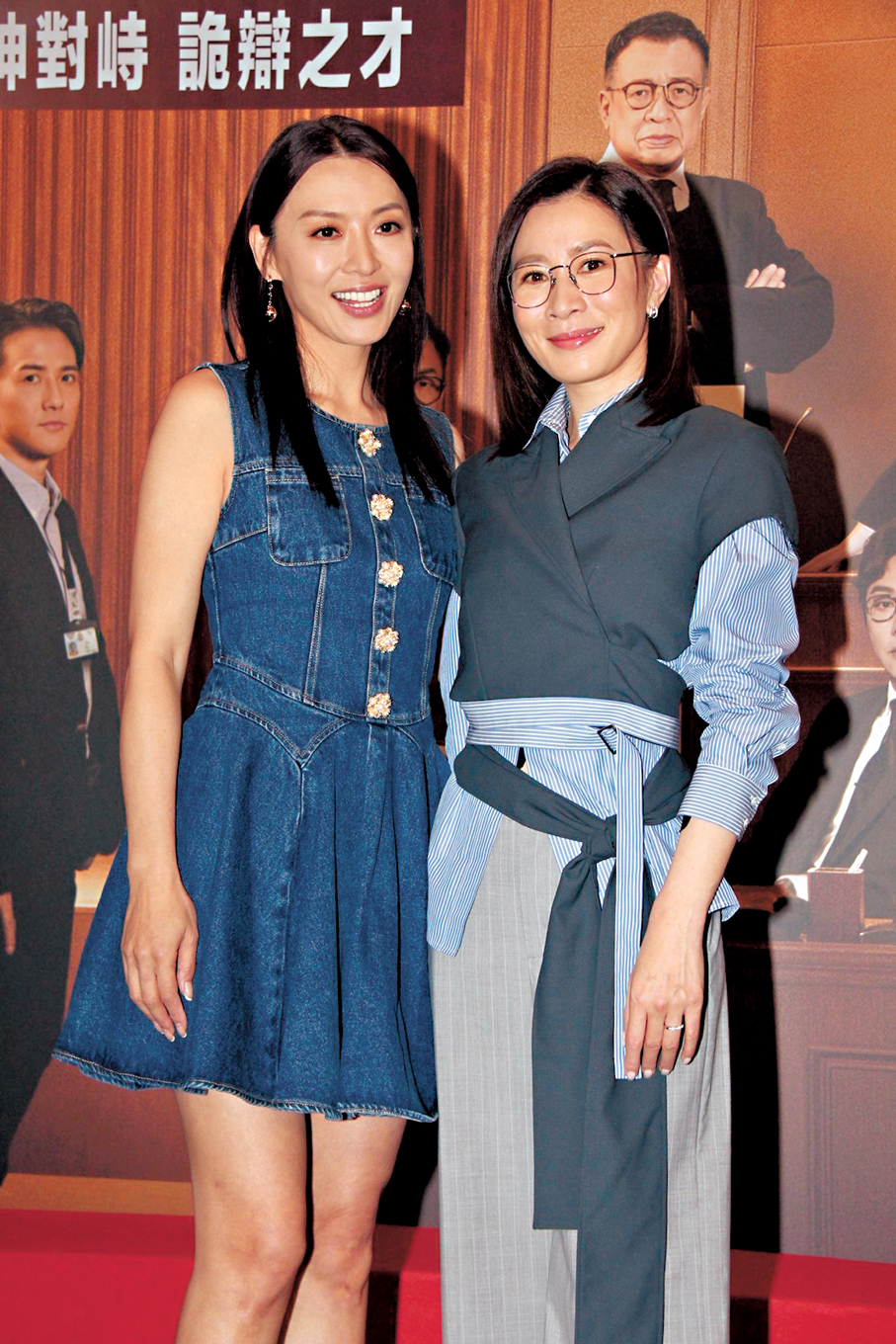 ●阿佘（右）與陳煒均表示視后之爭為時尚早。 香港文匯報記者達里   攝