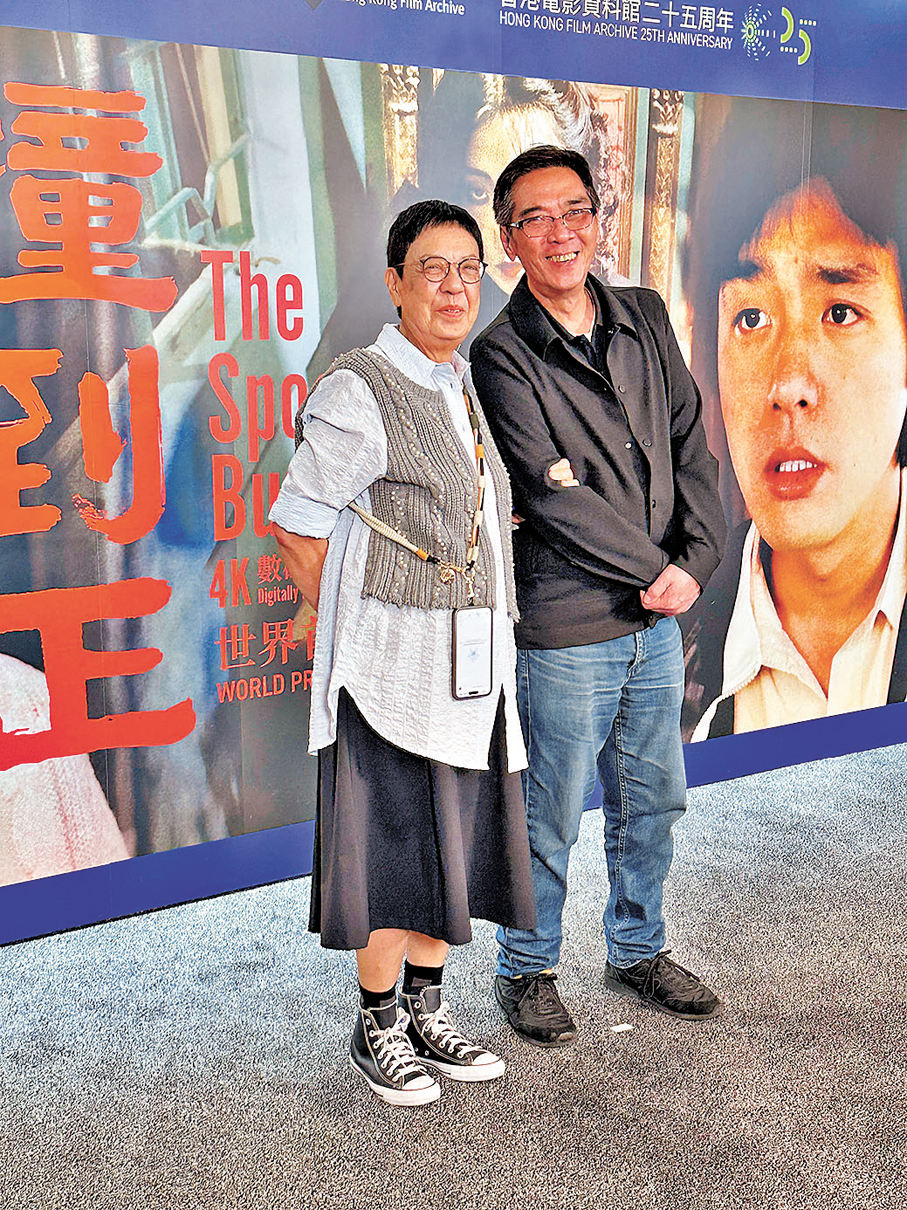 ●關錦鵬（右）和許鞍華訴說當年的拍戲難忘事。 香港文匯報記者子棠 攝