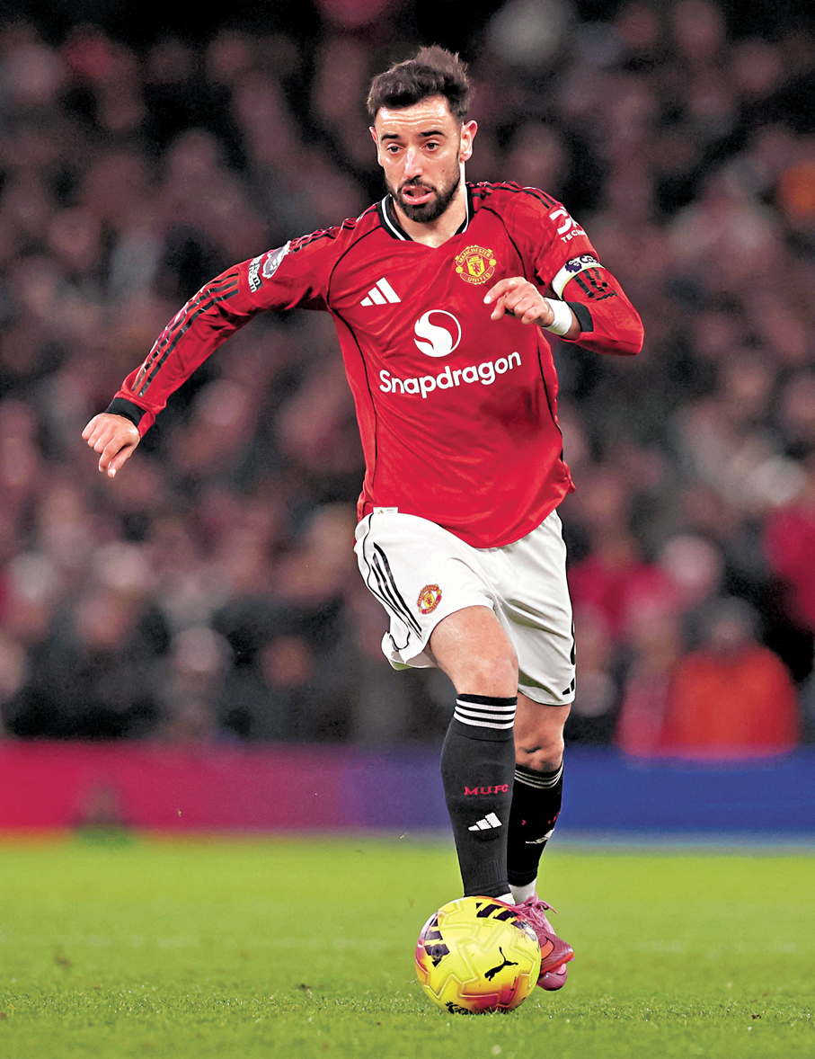 ●般奴費南迪斯將挑戰打破英超單季助攻紀錄。  資料圖片