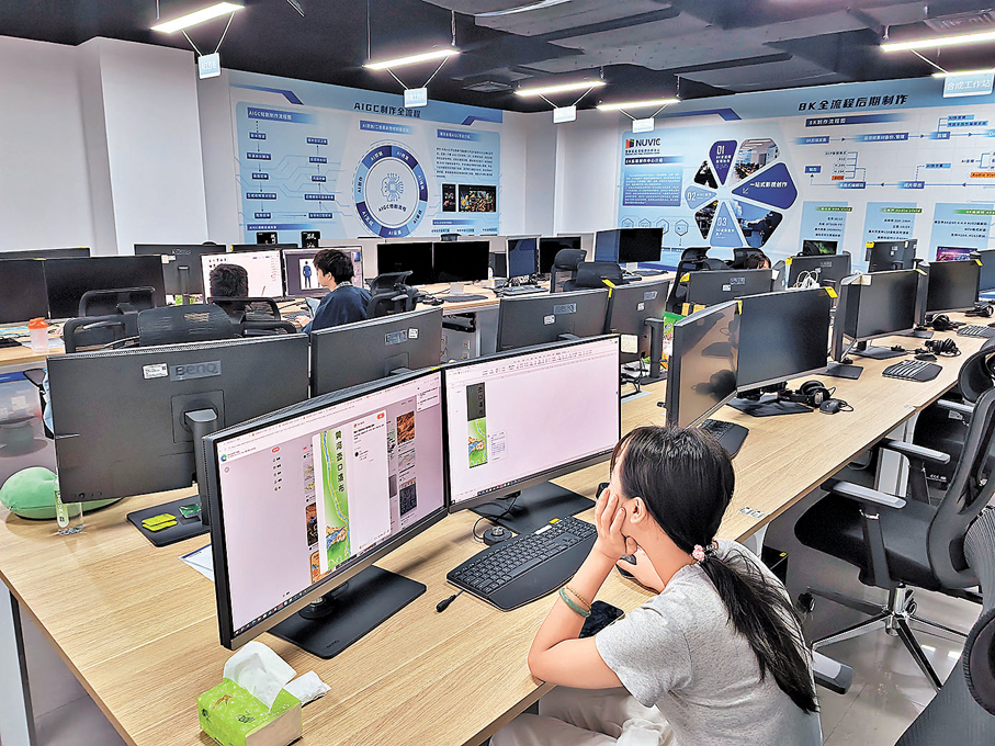 ●位於深圳龍崗的粵港澳超高清OPC社區UHD後期製作中心。