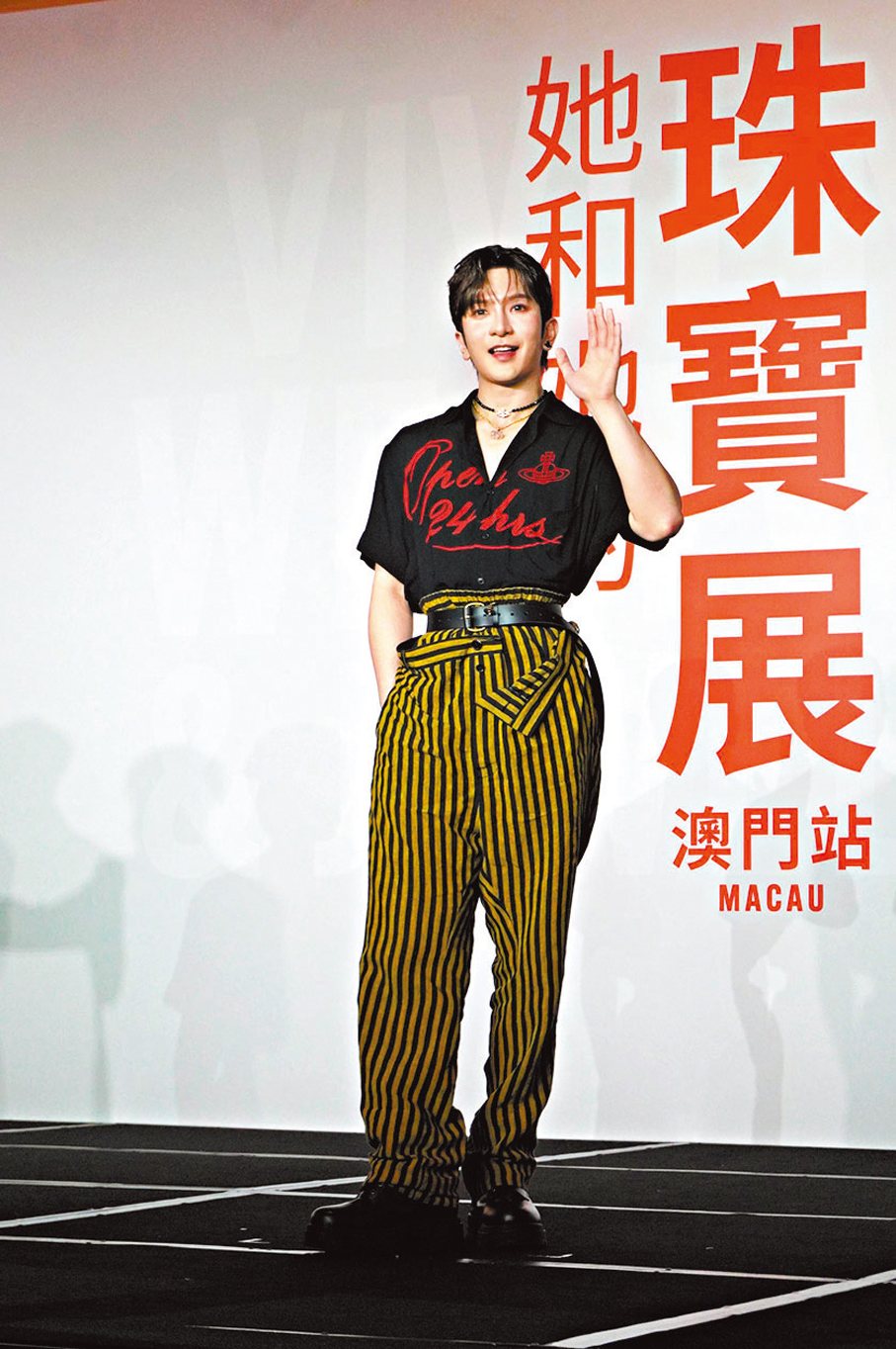 ●盧瀚霆向粉絲Say Hi。 香港文匯報記者子棠  攝