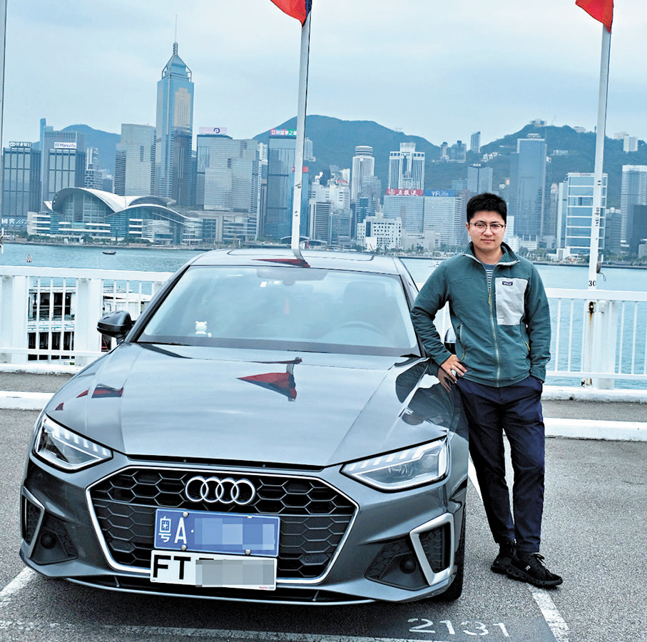 ●「粵車」車主張豪表示，有了車，赴港遊覽範圍大大擴展。 香港文匯報廣東傳真