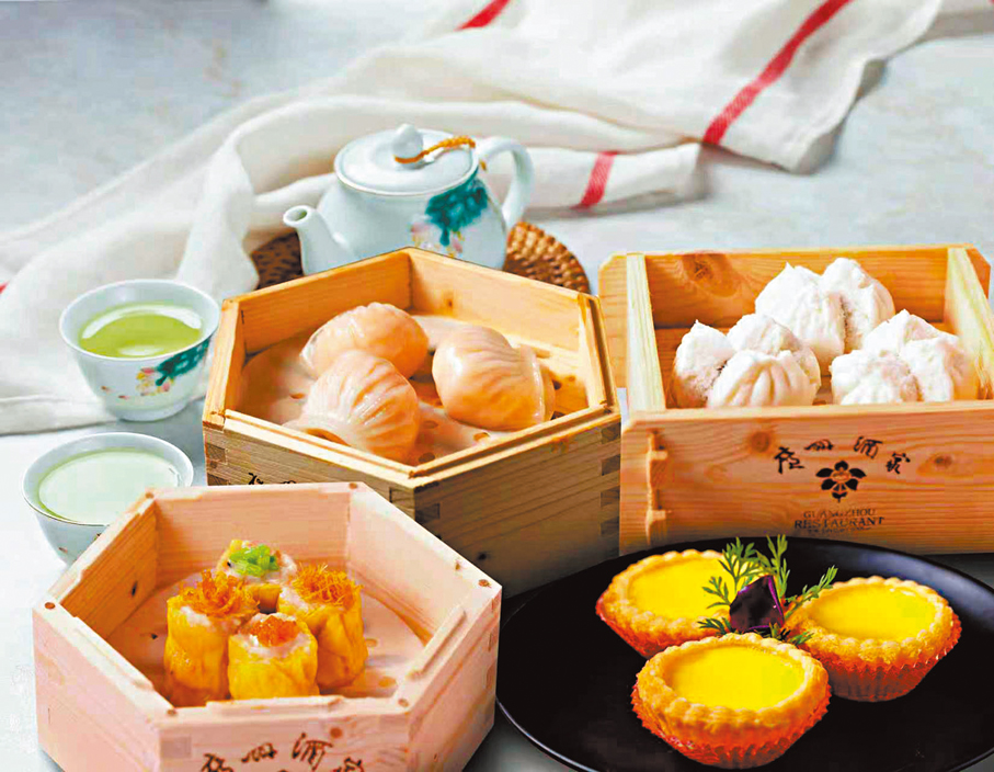 ●廣式茶點品種繁多，據統計可達一千多種。 香港文匯報廣州傳真