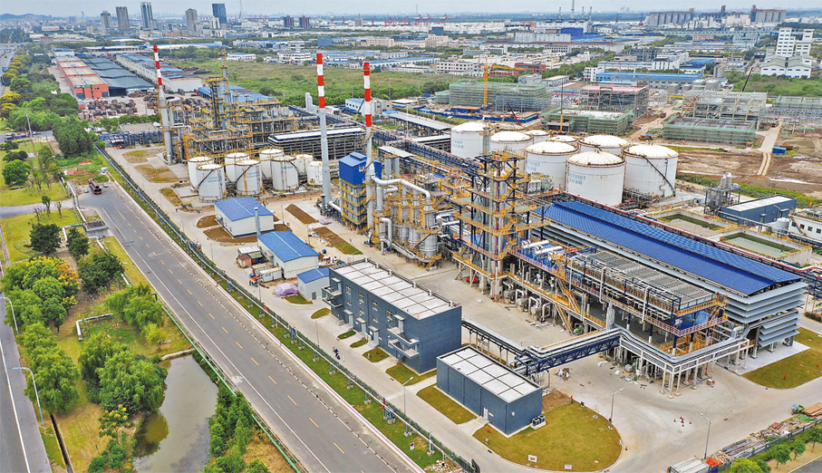 ●江蘇省張家港市的生產基地，年產能35萬噸。 怡斯萊供圖