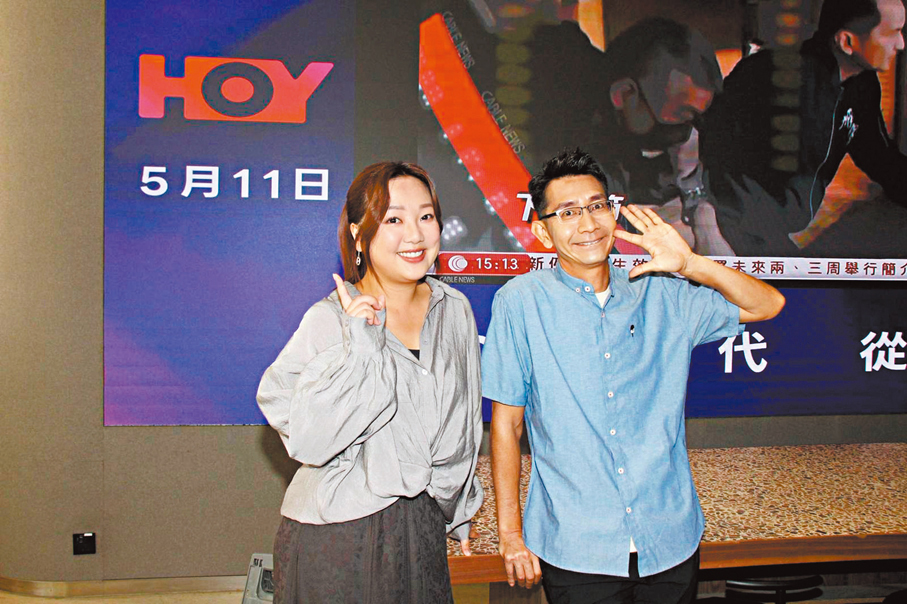 ●李尚正（右）與盧頌恩是HOY的最佳拍檔。 香港文匯報記者達里  攝