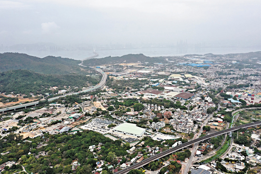 ●洪水橋產業園有限公司由香港特區政府透過財政司司長法團全資擁有。圖為洪水橋/厦村一帶。 資料圖片