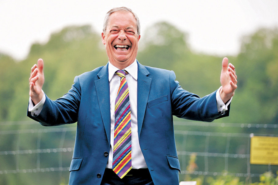 ●法拉奇形容這場選戰是英國政治歷史性轉變。 美聯社