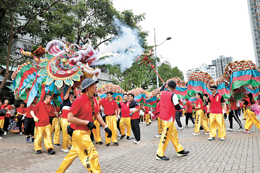 ●元朗十八鄉慶祝丙午天后寶誕匯景巡遊。 香港文匯報記者萬霜靈  攝