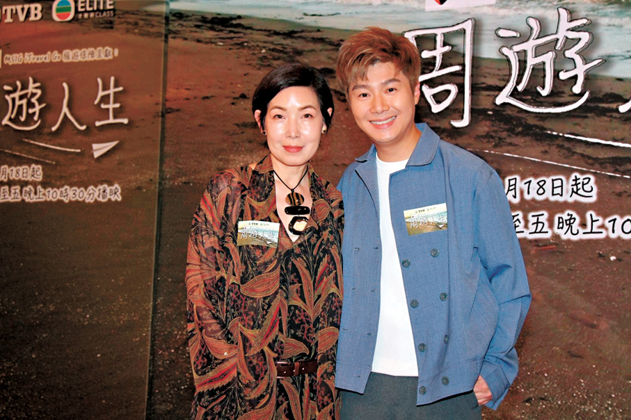 ●黎芷珊昨日友情客串為周奕瑋做節目記者會司儀。   香港文匯報記者達里 攝