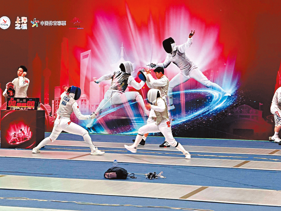 ●港女花選手賽前積極備戰。香港文匯報記者夏微  攝