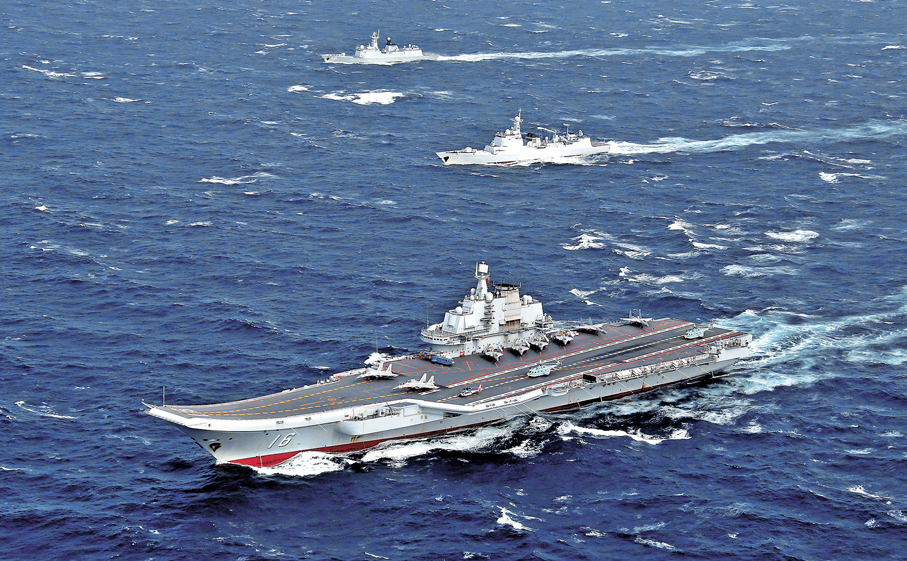 ●遼寧艦早前出海訓練。 資料圖片