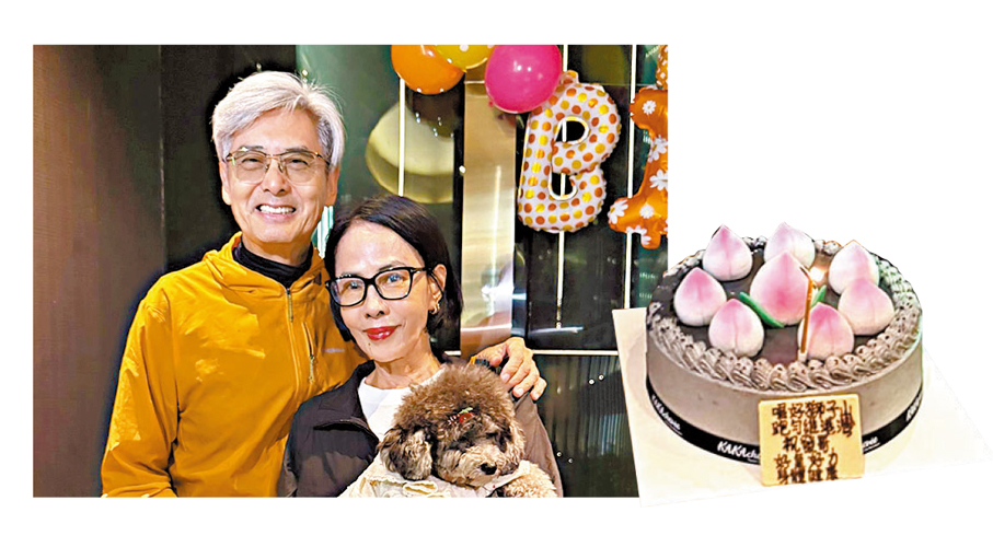 ●發哥與發嫂恩愛放閃。   香港文匯報記者阿祖 攝
