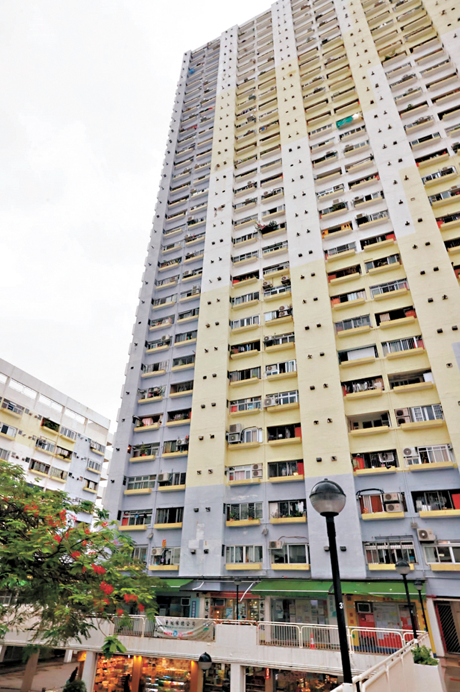 ●案發於乙明邨明耀樓。   香港文匯報記者劉友光  攝
